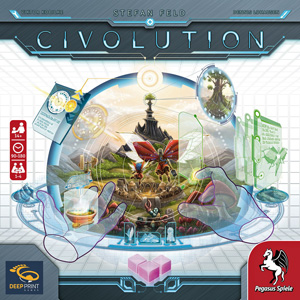 The Civolution cover: disembodied hands manipulate a world under a glass dome
