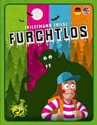Cover of Fearless: a stripy-shirted walker looks apprehensive as a shadowy figure looms behind it