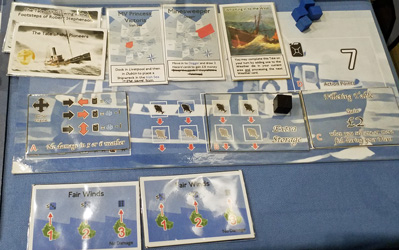 Attention All Shipping - my player board showing my boat's improvements