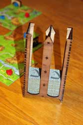 The Carcassonne tile dispenser from Basically Wooden
