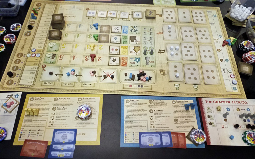 An upside-down view of City of Big Shoulders in progress