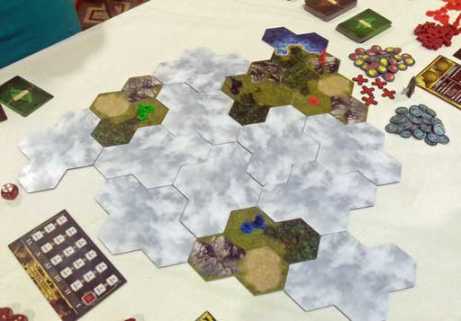 Clash of Cultures just starting with lots of unexplored land between the players