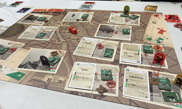 Days of Ire in play: my marker is on top of a counter representing a T34 tank!