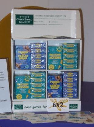 Green Board Games Company display unit for card games
