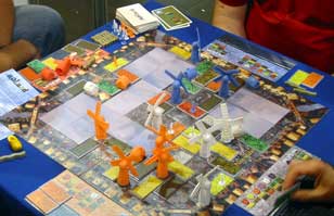 H2Olland in play showing the great playing pieces (especially the windmills)