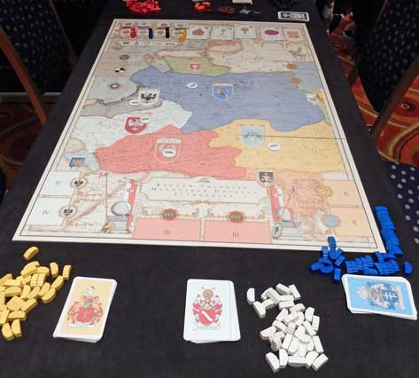 Magnates waiting for players at the 2015 UK Games Expo