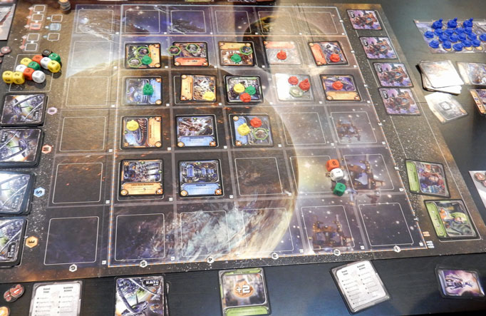 Photo of our game of New Dawn in progress