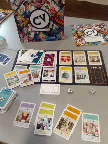 Display of CV, box and components