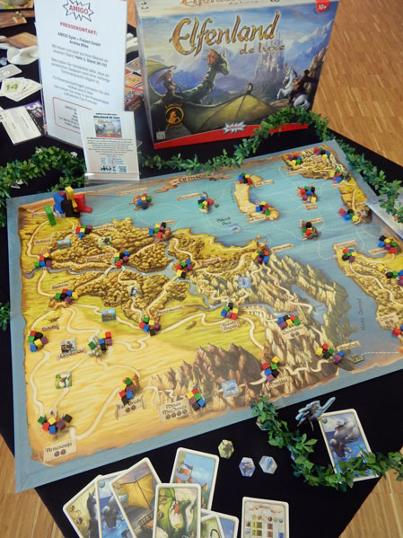 Elfenland de luxe display at Spiel '15 (the English version is Elfenroads)