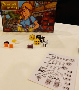 The box provides a backdrop to my player sheet for Bavarian Holiday