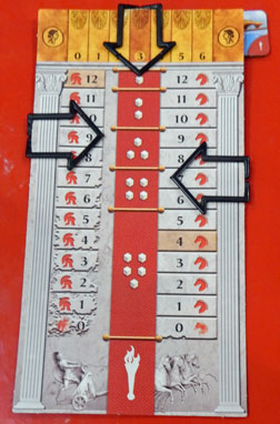 Player's board from Chariot Race