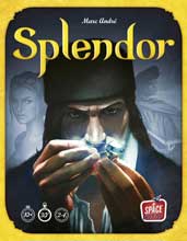 Cover art from Splendor: a medieval jeweller assesses a huge gem