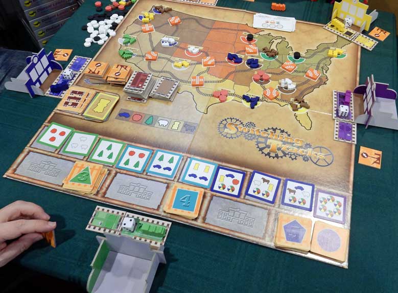 About to start Switching Tracks – note the switches are either + or )(