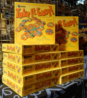 Photo of a stack of Take it Easy! Daffodils: Did I mention it’s bright yellow?