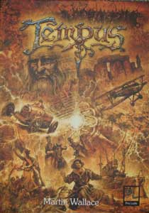 Box art from Tempus: a montage of historical icons