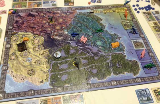 Playing Triassic Terror with lots of dinosaurs