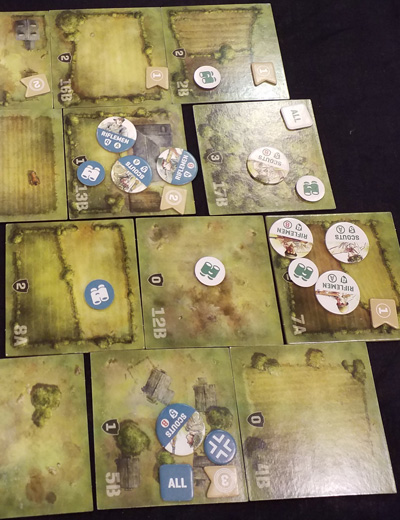 Undaunted: Normandy in play - my troops have grabbed some points, but I've got no defence