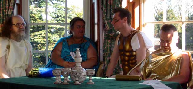 Four of the Gods sit in council